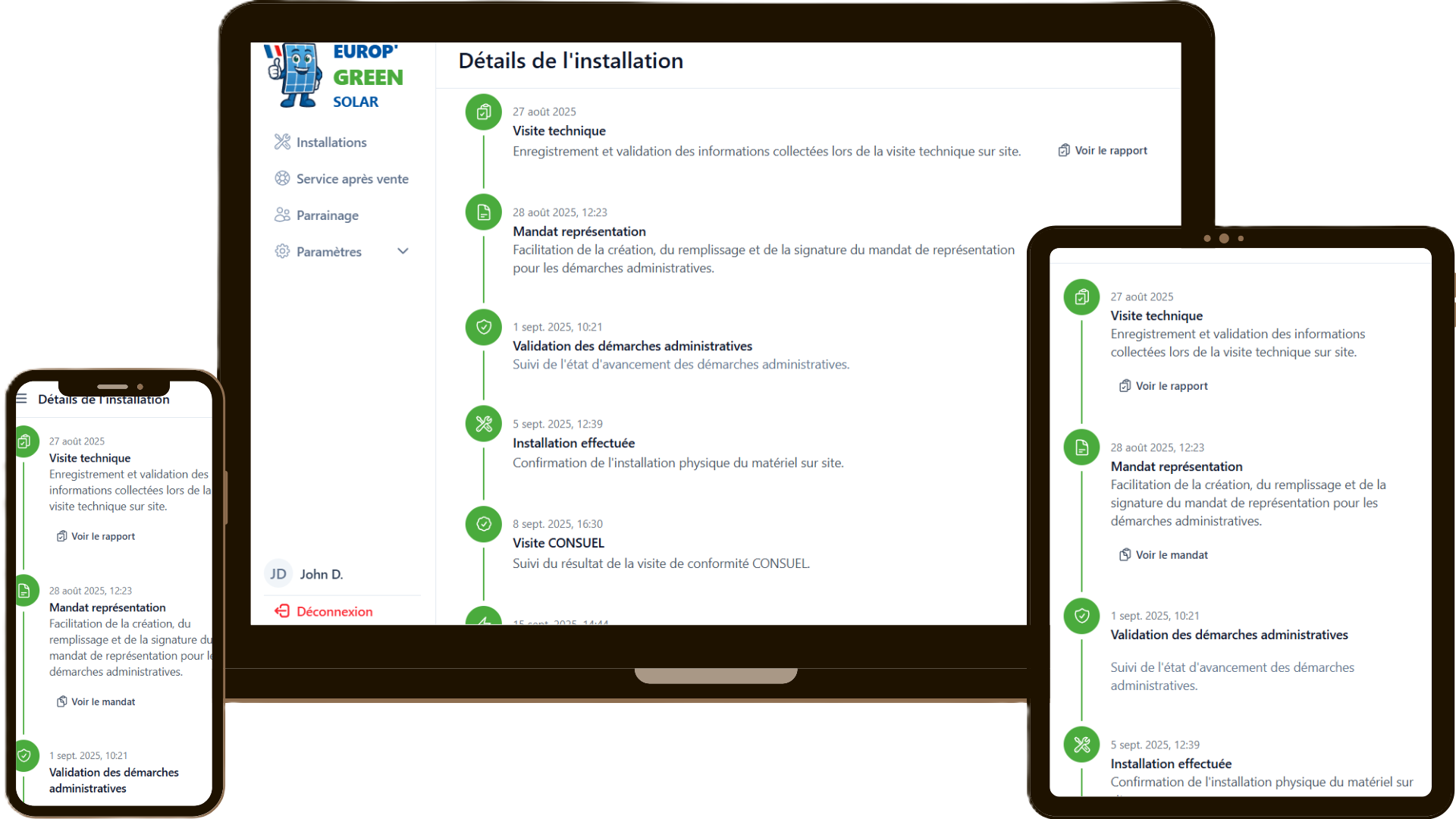 Installation solaire